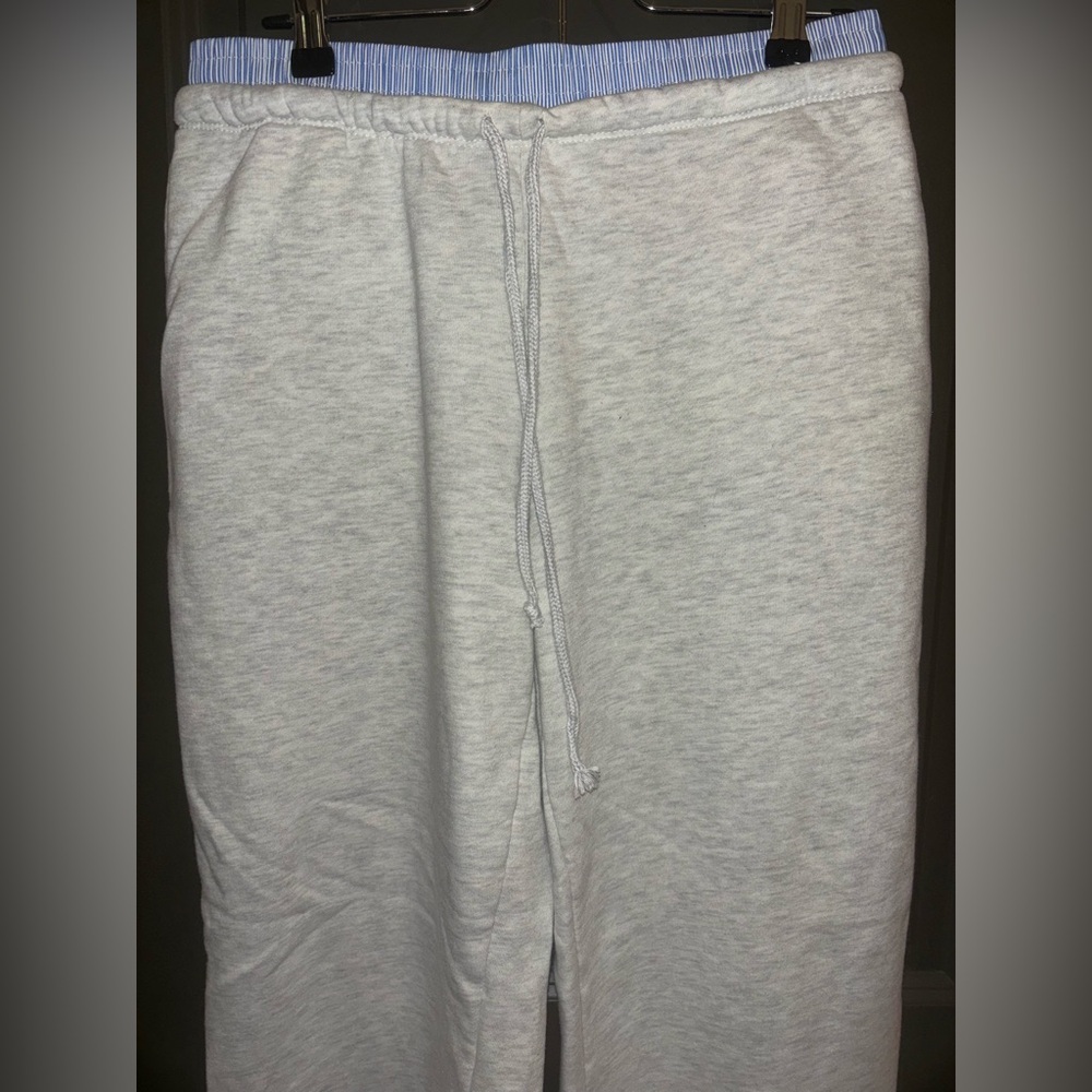 Gray Waist Detail Sweatpants